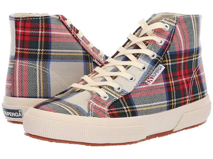 Superga 2795 Tartanbinw (red Plaid) Women's Shoes