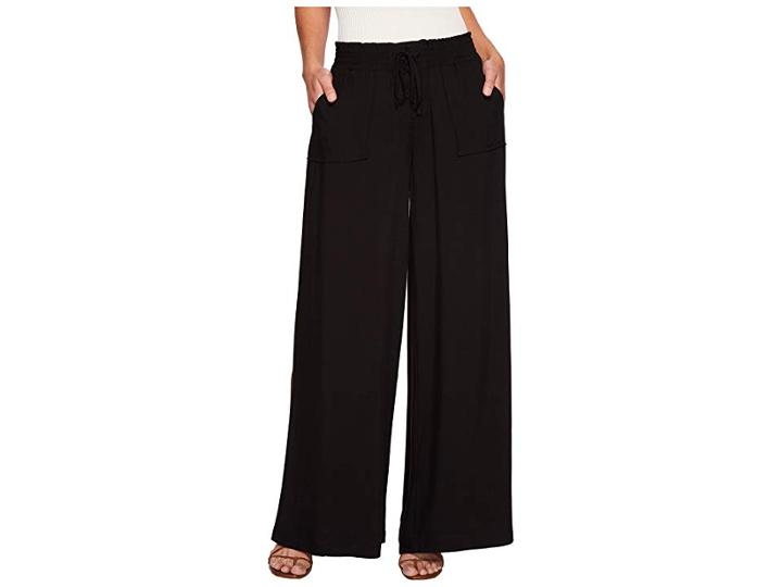 Jack By Bb Dakota Montero Rayon Twill Wide Leg Pants (black) Women's Casual Pants