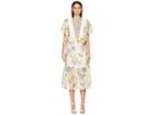 See By Chloe Floral Lace Midi Dress (multicolor White) Women's Dress