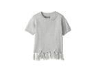 Dl1961 Kids Ella Sweater T-shirt With Fringe (toddler/little Kids) (light Grey Heather) Girl's Clothing