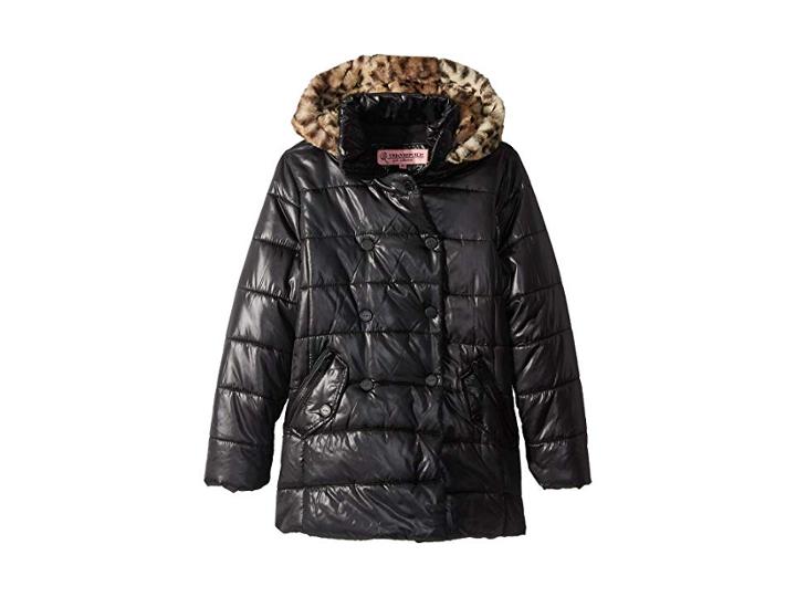 Urban Republic Kids Theodora Double Breasted Puffer Jacket (little Kids/big Kids) (black) Girl's Jacket