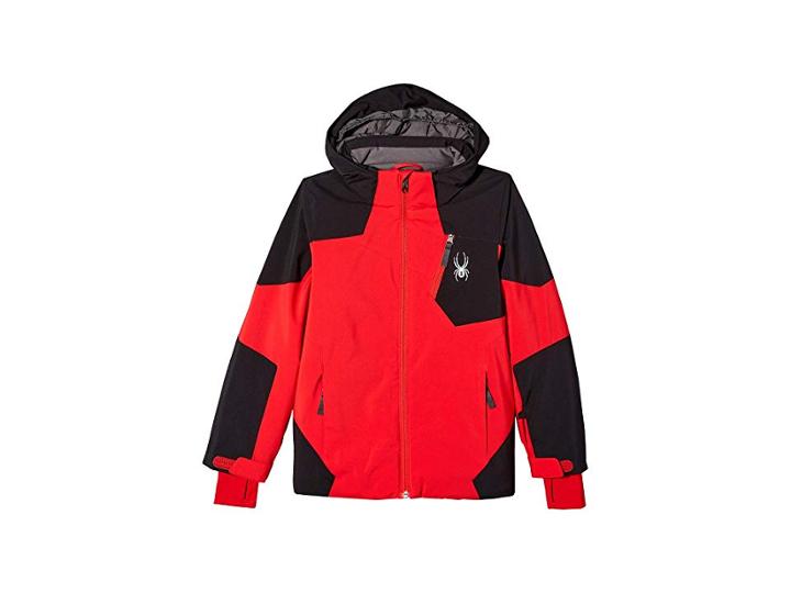 Spyder Kids Chambers Jacket (big Kids) (red/black/red) Boy's Coat