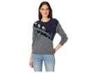 1.state Crew Neck Eyelash Sweater W/ Sequin Detail (medium Heather Grey) Women's Sweater