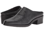 Walking Cradles Caden (black Tooled Leather) Women's Clog Shoes