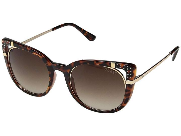 Guess Gf6075 (dark Havana/gradient Brown) Fashion Sunglasses