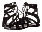 Frye Ruth Gladiator Short Sandal (black Suede) Women's Sandals