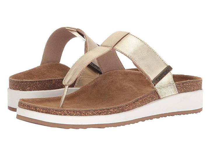 Aetrex Phoebe (gold) Women's Sandals