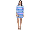 Lilly Pulitzer Lena Dress (lapis Blue Tiki Stripe) Women's Dress