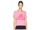 Adidas Boxy Badge Of Sport T-shirt (real Magenta) Women's T Shirt
