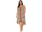 Karen Kane Plus Plus Size V-neck Hi Lo Dress (print) Women's Dress
