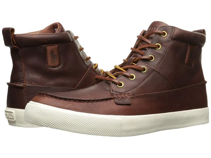 Polo Ralph Lauren Tavis (tan Vegetable Tumbled Pull Up) Men's Shoes
