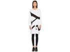 Y's By Yohji Yamamoto M-rn Big-t Oversize Logo Tee Dress (white) Women's Dress