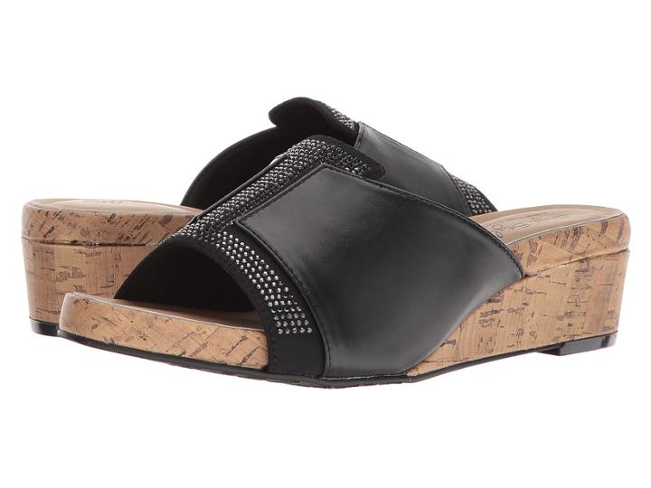 Soft Style Omber (black Vitello) Women's Wedge Shoes