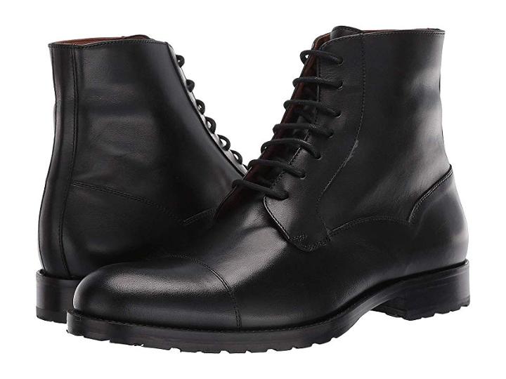 Massimo Matteo 7-eye Cap Boot (black) Men's Lace-up Boots