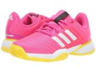 Adidas Kids Barricade Tennis (little Kid/big Kid) (shock Pink/white/shock Yellow) Girl's Shoes