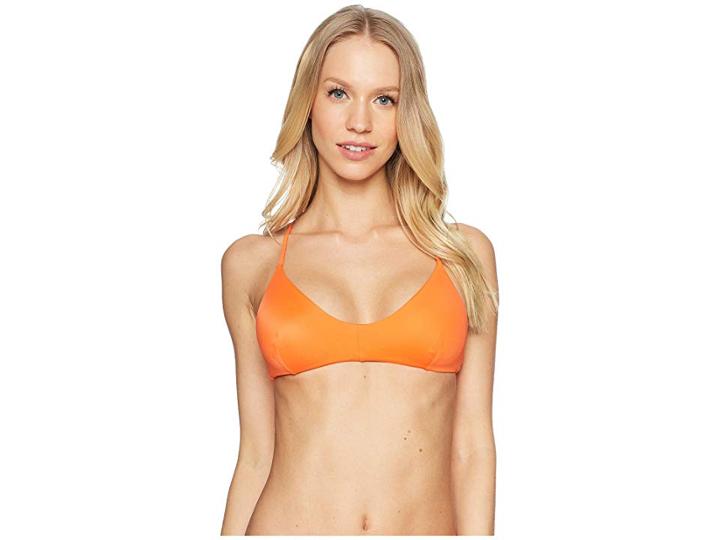 Rvca Solid Cross Back Top (chili) Women's Swimwear