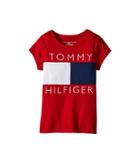 Tommy Hilfiger Kids Pieced Flag Tee (big Kids) (regal Red) Girl's T Shirt