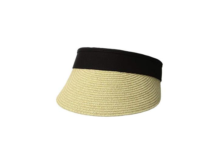 San Diego Hat Company Ubv044 Visor With Adjustable Canvas Band And Terry Cloth Interior Sweatband (black) Casual Visor