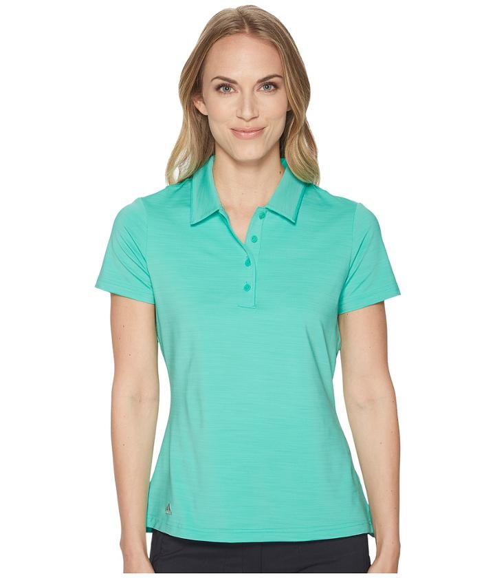 Adidas Golf Ultimate Short Sleeve Polo (hi-res Green) Women's Short Sleeve Knit