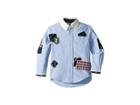 Polo Ralph Lauren Kids Patchwork Cotton Oxford Shirt (toddler) (blue) Boy's Clothing