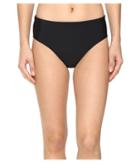 Athena Solids Mid Waist Pants (black) Women's Swimwear