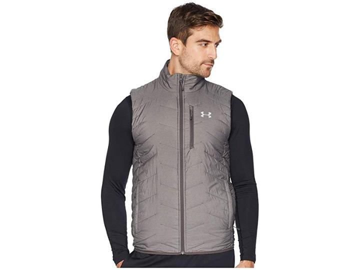 Under Armour Ua Coldgear Reactor Vest (charcoal Medium Heather/charcoal/steel) Men's Clothing