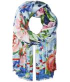 Echo Design Springtime Floral Oblong (coastal Blue) Scarves