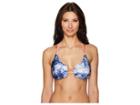 Lucky Brand Crushed Waves Reversible Bralette Top (indigo/coral) Women's Swimwear