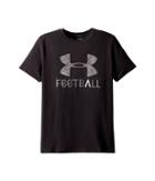 Under Armour Kids Ua Football Lockup Short Sleeve Tee (big Kids) (black/reflective/graphite) Boy's T Shirt