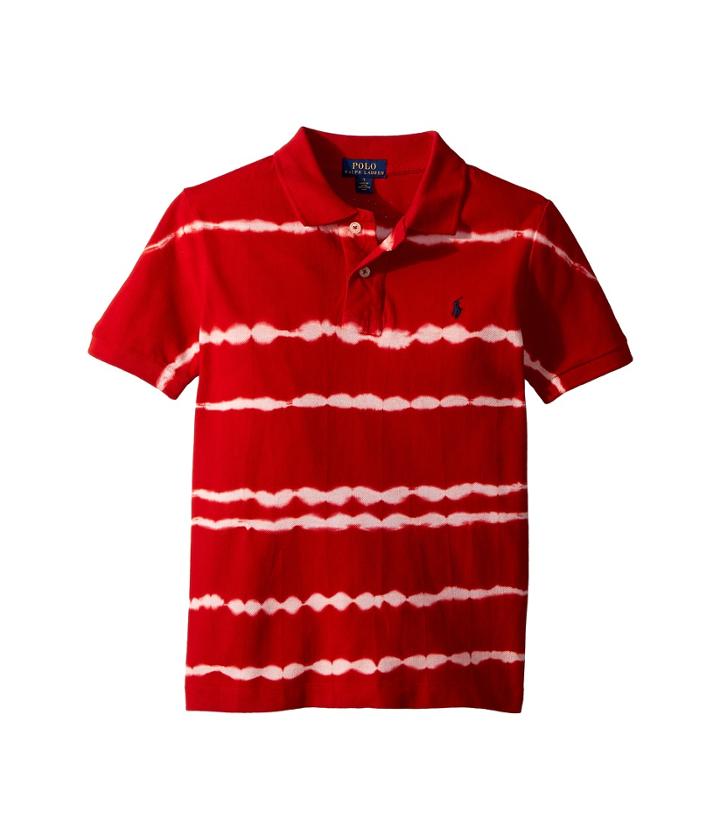 Polo Ralph Lauren Kids Tie-dye Cotton Mesh Polo (little Kids/big Kids) (rl2000 Red Multi) Boy's Clothing