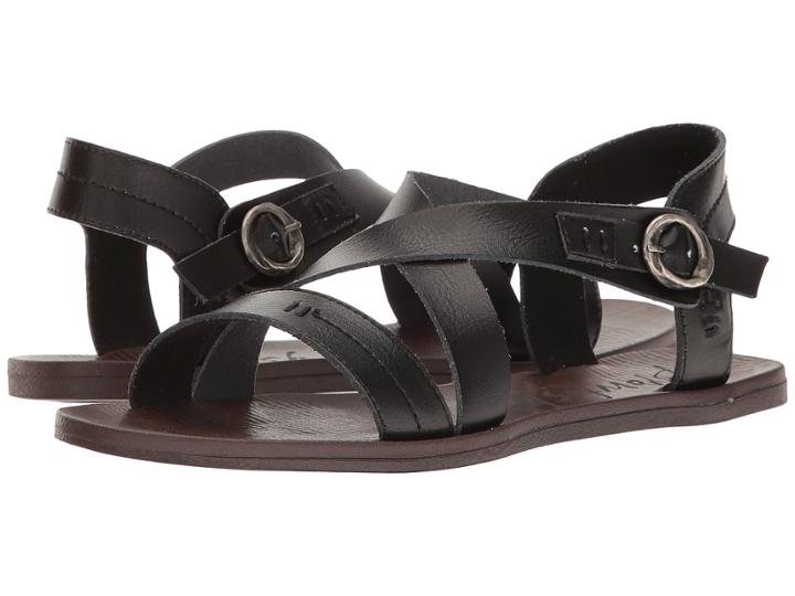 Blowfish Drum (black Dyecut Pu/black Ribbed Gore) Women's Sandals