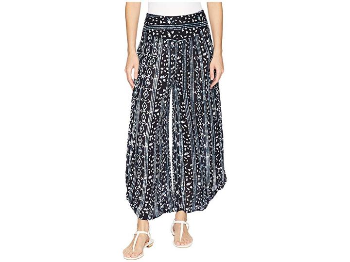 Free People Elena Printed Soft Pants (navy) Women's Casual Pants