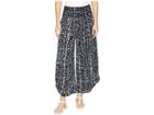Free People Elena Printed Soft Pants (navy) Women's Casual Pants