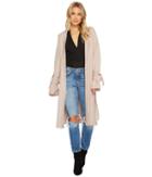 J.o.a. Tie Sleeve Duster (taupe) Women's Sweater