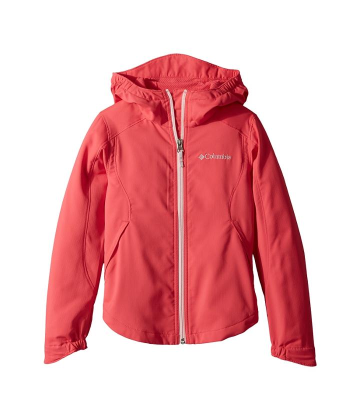 Columbia Kids Splash Flashtm Ii Hooded Softshell Jacket (little Kids/big Kids) (punch Pink/cherry Blossom) Girl's Coat