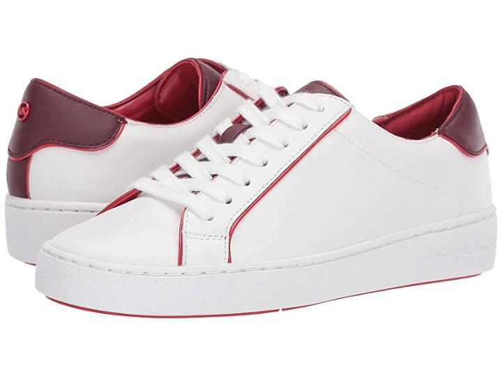 Michael Michael Kors Harper Lace-up (white/oxblood) Women's Shoes