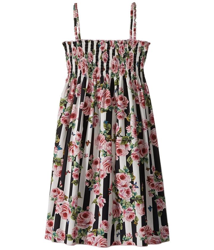 Dolce & Gabbana Kids Sleeveless Dress (big Kids) (stripe Rose) Girl's Clothing