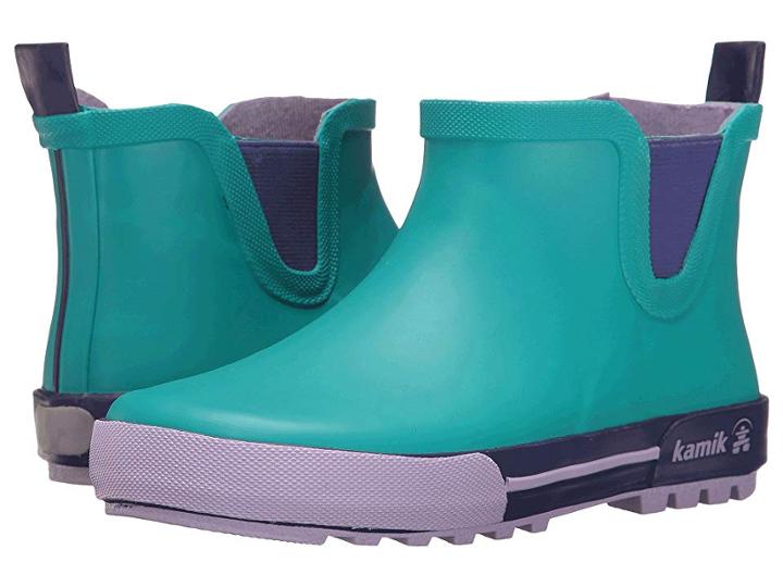 Kamik Kids Rainplaylo (little Kid) (teal/lavender) Girls Shoes