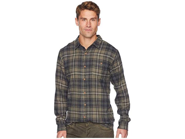Hurley Kurt Long Sleeve Flannel (twilight Marsh) Men's Clothing