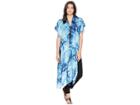 Steve Madden Showstopper Tie-dye Lace-up Duster (navy) Women's Clothing
