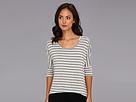 Gabriella Rocha - Stripe Scoop Neck Top (grey/white)