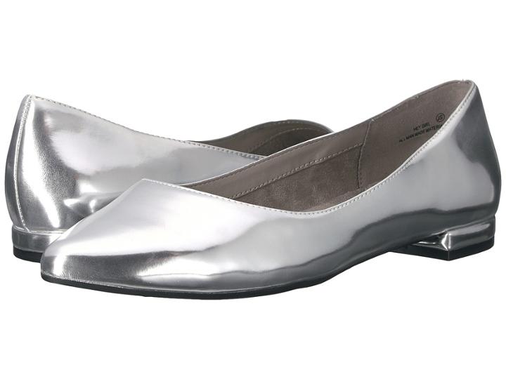 Aerosoles Hey Girl (silver Metallic) Women's Flat Shoes