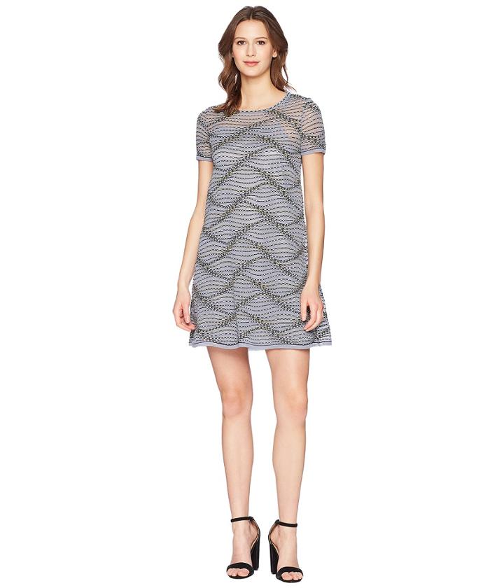 M Missoni Sea Wave Knit Dress (gray) Women's Dress