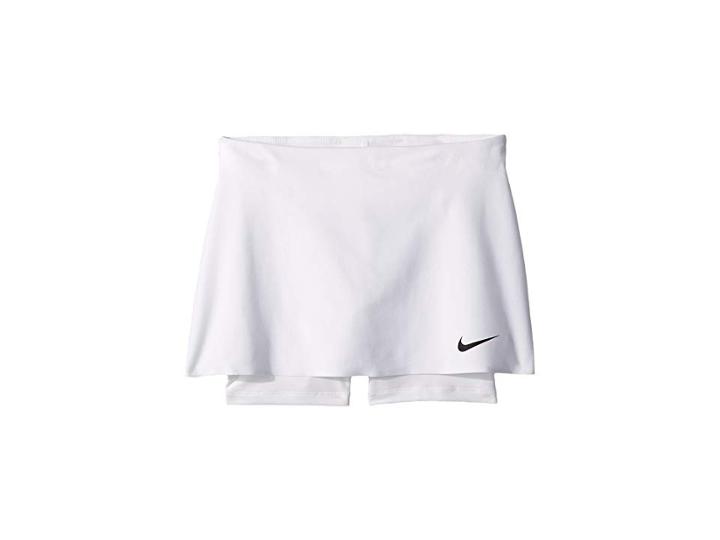 Nike Kids Power Tennis Skirt (little Kids/big Kids) (white/white/black) Girl's Skirt