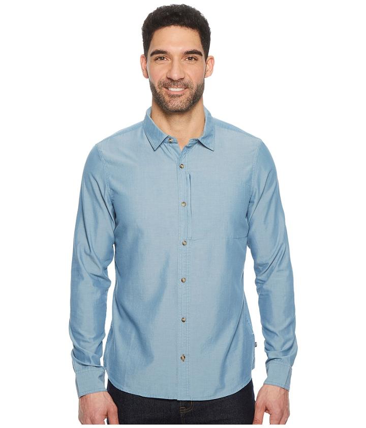 Toad&co Cutler Long Sleeve Slim Shirt (bright Indigo) Men's Clothing