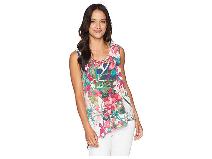 Karen Kane Asymmetric High-low Tank Top (print) Women's Sleeveless