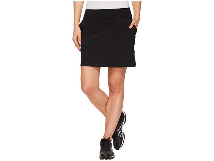 Nike Golf Dry Skort Knit 16.5 (black/flat Silver) Women's Skort