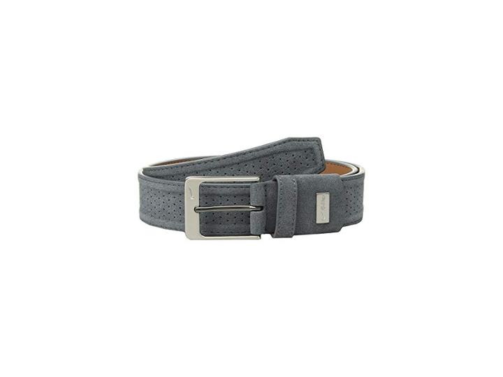 Nike Wide Perforated Trapunto G-flex (dark Grey) Men's Belts