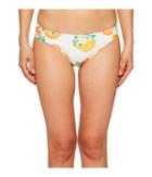 Kate Spade New York Capistrano Beach #57 Bikini Bottom W/ Smocked Sides (white) Women's Swimwear