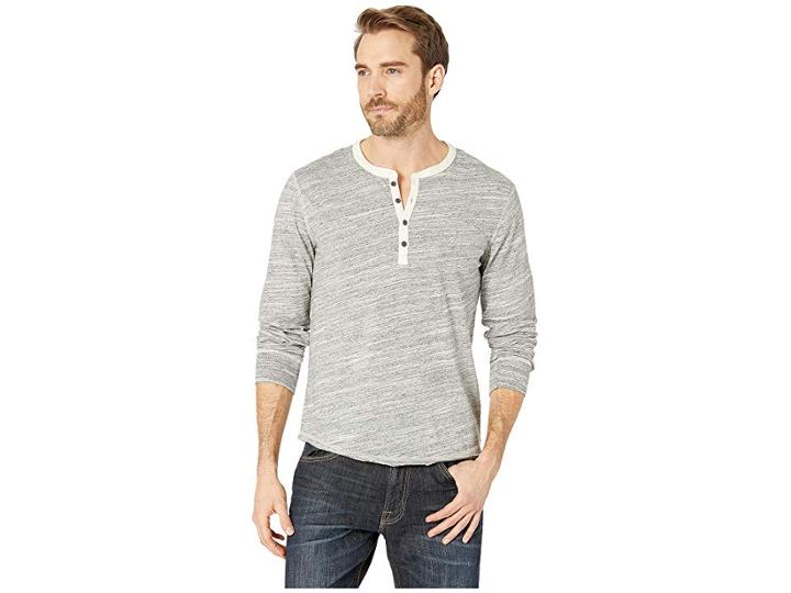 Lucky Brand Humboldt Henley Tee (heather Grey) Men's T Shirt
